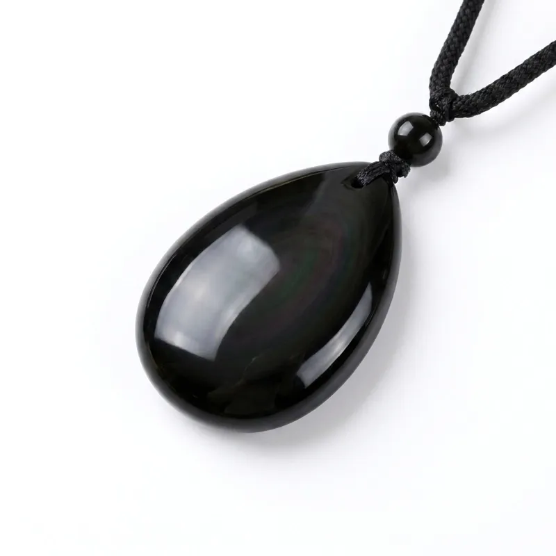 Gold Sheen Obsidian Teardrop Pendant – Spiritual Protection & Inner Harmony-3 Gold Sheen Obsidian Teardrop Pendant – Spiritual Protection & Inner Harmony-3