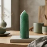 Green Aventurine Crystal Column for Inner Peace & Wealth Attraction 2 - Buddha Bodhis Green Aventurine Crystal Column for Inner Peace & Wealth Attraction-2