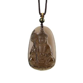 Ice Obsidian Ksitigarbha Bodhisattva Pendant – Spiritual Protection & Inner Peace