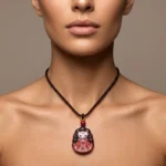 Painted Fox Fairy Cinnabar Pendant – Protection, Good Fortune & Romantic Charm 1 - Buddha Bodhis Imperial Cinnabar Fox Fairy Pendant - Protection & Romance-1