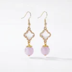 Kunzite Earrings for Inner Peace & Radiant Charm - Buddha Bodhis Kunzite Earrings for Inner Peace & Radiant Charm