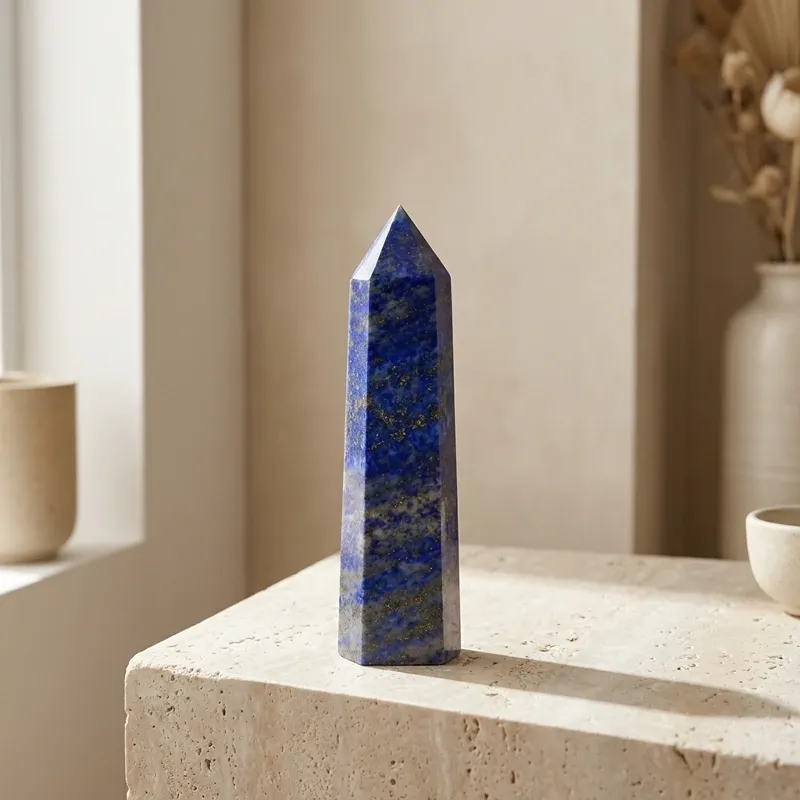 Lapis Lazuli Crystal Pillar – Inner Peace, Communication & Spiritual Insight-2 Lapis Lazuli Crystal Pillar – Inner Peace, Communication & Spiritual Insight-2