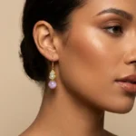 Kunzite Earrings – Inner Peace, Emotional Harmony & Radiant Joy 1 - Buddha Bodhis Natural AA+ Kunzite Drop Earrings for Emotional Peace & Joy-2