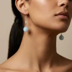 Aquamarine Earrings for Serene Expression & Inner Confidence 1 - Buddha Bodhis Natural Aquamarine Earrings for Throat Chakra & Confidence-1