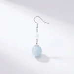 Aquamarine Earrings for Serene Expression & Inner Confidence - Buddha Bodhis Natural Aquamarine Earrings for Throat Chakra & Confidence