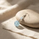Aquamarine Earrings for Serene Expression & Inner Confidence 2 - Buddha Bodhis Natural Aquamarine Earrings for Throat Chakra & Confidence-2
