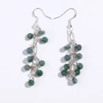Blue-green Jade Earrings – Timeless Elegance, Inner Peace & Protection - Buddha Bodhis Natural Blue-green Jade Tassel Earrings for Peace & Protection