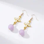 Kunzite Earrings for Inner Peace & Emotional Harmony - Buddha Bodhis Natural Kunzite Earrings for Inner Peace & Heart Chakra