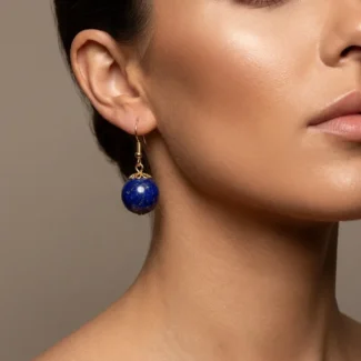 Natural Lapis Lazuli Earrings Spiritual Peace & Insight-1
