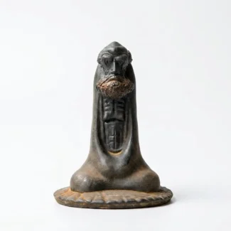 Home 10 - Buddha Bodhis Natural Rust Iron & Resin Bodhidharma Statue for Inner Peace & Spiritual Protection