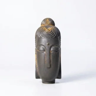 Home 11 - Buddha Bodhis Natural Rust Iron & Resin Buddha Head – Inner Peace, Spiritual Serenity & Timeless Zen