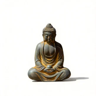 Home 17 - Buddha Bodhis Natural Rust Iron & Resin Buddha Statue for Zen Serenity & Inner Peace