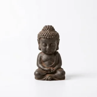 Home 15 - Buddha Bodhis Natural Rust Iron Resin Shakyamuni Buddha Statue – Zen Serenity & Spiritual Protection