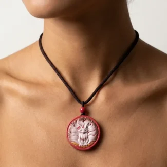 Nine-Tailed Fox Imperial Cinnabar Spiritual Protection Pendant-1