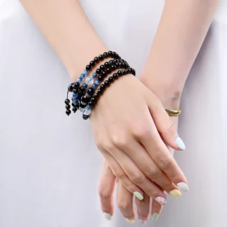 Obsidian 108 Mala Beads - Natural Obsidian Bracelet for Protection, Inner Peace & Vitality-1