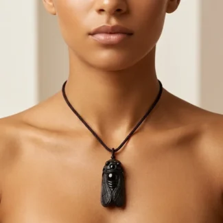 Obsidian Cicada Pendant – Academic Success, Instant Achievement & Protection-1