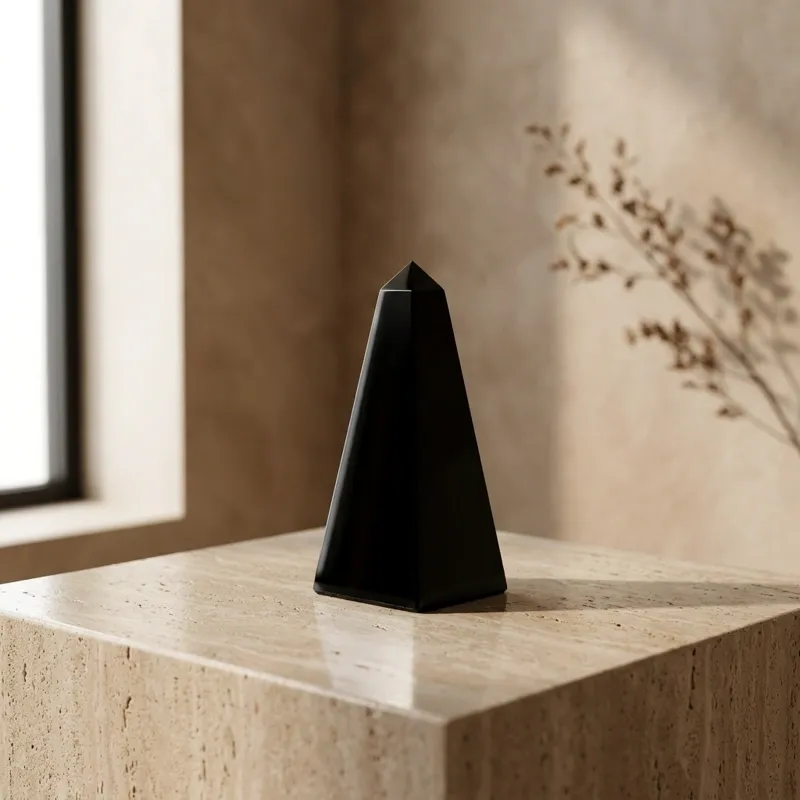 Obsidian Crystal Tower – Protection, Spiritual Shield & Energy Cleansing-2 Obsidian Crystal Tower – Protection, Spiritual Shield & Energy Cleansing-2