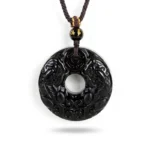 Obsidian Pixiu Safety Buckle Necklace – Wealth, Protection & Peace of Mind - Buddha Bodhis Obsidian Obsidian Pixiu Safety Buckle Necklace – Wealth Protection & Peace of Mind-1