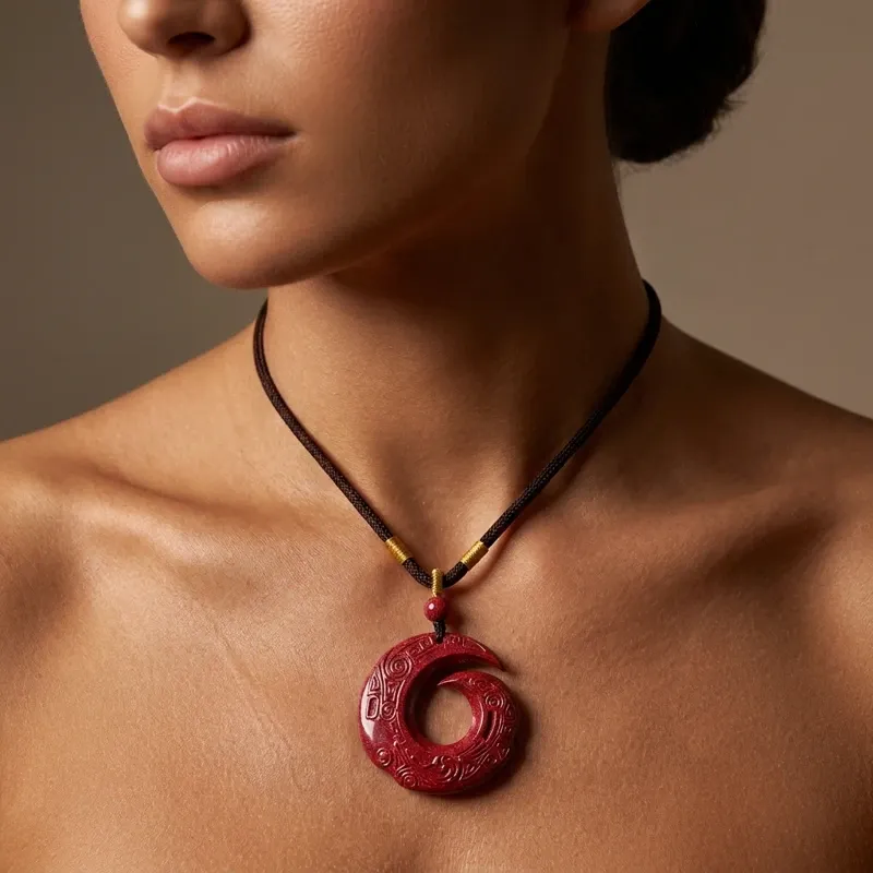 Purple Gold Sand Cinnabar Pendant Necklace – Protection Good Fortune & Inner Peace-1 Purple Gold Sand Cinnabar Pendant Necklace – Protection Good Fortune & Inner Peace-1