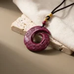 Purple Gold Sand Cinnabar Pendant Necklace – Protection, Good Fortune & Inner Peace 3 - Buddha Bodhis Purple Gold Sand Cinnabar Pendant Necklace – Protection Good Fortune & Inner Peace-4
