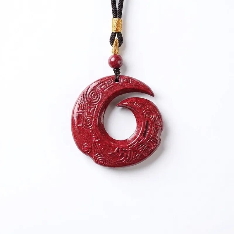 Purple Gold Sand Cinnabar Pendant Necklace – Protection Good Fortune & Inner Peace Purple Gold Sand Cinnabar Pendant Necklace – Protection Good Fortune & Inner Peace