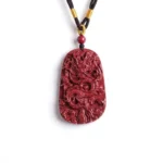 Purple Gold Sand Dragon Cinnabar Pendant Necklace – Protection, Prosperity & Spiritual Harmony - Buddha Bodhis Purple Gold Sand Dragon Cinnabar Pendant Necklace – Protection, Prosperity & Spiritual Harmony