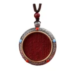 Purple Gold Sand Mountain Spirit Coin Rotating Pendant Cinnabar Necklace – Protection, Inner Peace & Good Fortune - Buddha Bodhis Purple Gold Sand Mountain Spirit Coin Rotating Pendant Cinnabar Necklace – Protection Inner Peace & Good Fortune