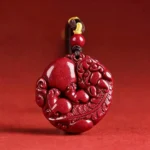 Purple Gold Sand Pixiu Pendant Cinnabar Necklace – Prosperity, Protection & Inner Peace 2 - Buddha Bodhis Purple Gold Sand Pixiu Pendant Cinnabar Necklace – Prosperity Protection & Inner Peace-3