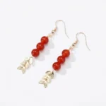 Red Agate Earrings for Inner Harmony & Auspicious Energy - Buddha Bodhis Red Agate Earrings for Inner Harmony & Auspicious Energy