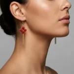 Red Agate Earrings – Vitality, Energy Balance & Spiritual Protection 1 - Buddha Bodhis Red Agate Earrings – Vitality Energy Balance & Spiritual Protection-1