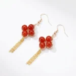 Red Agate Earrings – Vitality, Energy Balance & Spiritual Protection - Buddha Bodhis Red Agate Earrings – Vitality Energy Balance & Spiritual Protection