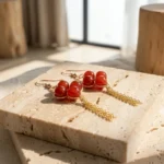 Red Agate Earrings – Vitality, Energy Balance & Spiritual Protection 3 - Buddha Bodhis Red Agate Earrings – Vitality Energy Balance & Spiritual Protection-4