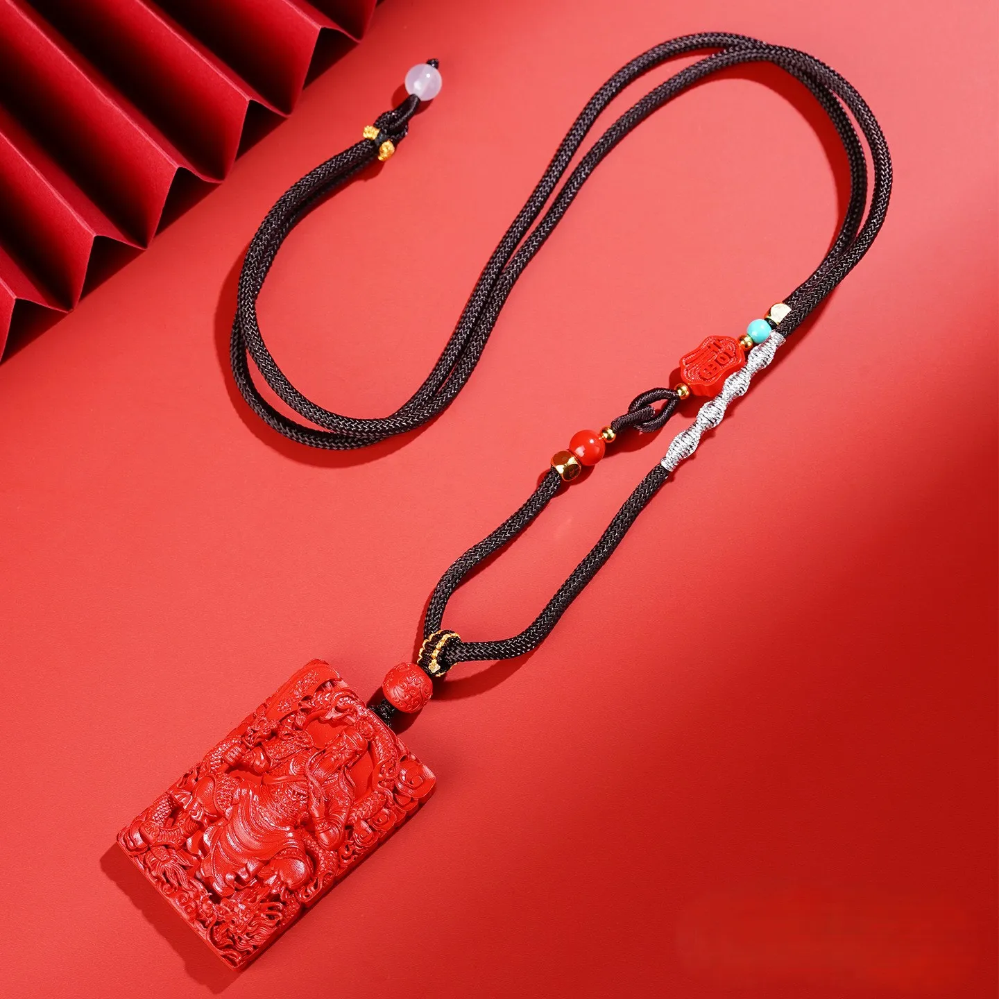 Red Cinnabar Guan Gong Pendant – Protection Prosperity & Inner Peace-1 Red Cinnabar Guan Gong Pendant – Protection Prosperity & Inner Peace-1
