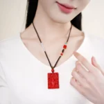 Red Cinnabar Guan Gong Pendant – Protection, Prosperity & Inner Peace 2 - Buddha Bodhis Red Cinnabar Guan Gong Pendant – Protection Prosperity & Inner Peace-3