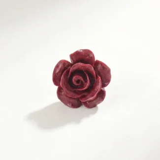 Rose Cinnabar S925 Silver Stud Earrings – Spiritual Protection & Inner Peace