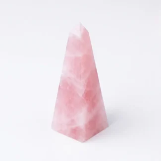 Rose Quartz Crystal Obelisk for Love Attraction & Energy Cleansing