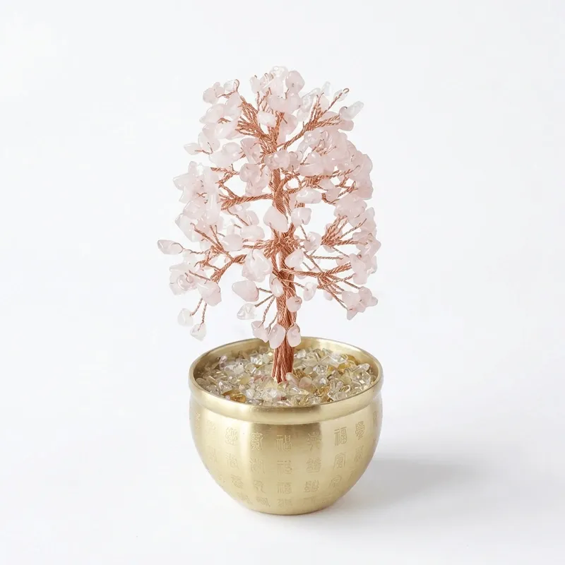 Rose Quartz Crystal Tree – Inner Peace, Love & Prosperity-3 Rose Quartz Crystal Tree – Inner Peace, Love & Prosperity-3