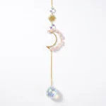 Rose Quartz Moon Sun Catcher for Infinite Love & Inner Peace - Buddha Bodhis Rose Quartz Moon Sun Catcher for Infinite Love & Inner Peace