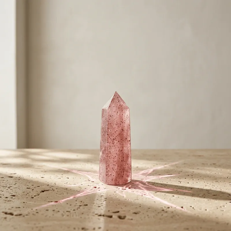 Strawberry Quartz Crystal Point – Attracting Love, Enhancing Harmony & Positive Energy-2 Strawberry Quartz Crystal Point – Attracting Love, Enhancing Harmony & Positive Energy-2