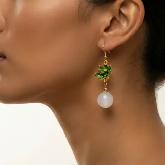 White Chalcedony Earrings – Inner Peace, Protection & Serenity-1
