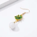 White Chalcedony Earrings – Inner Peace, Protection & Serenity - Buddha Bodhis White Chalcedony Earrings – Inner Peace, Protection & Serenity