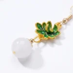 White Chalcedony Earrings – Inner Peace, Protection & Serenity 2 - Buddha Bodhis White Chalcedony Earrings – Inner Peace, Protection & Serenity-2