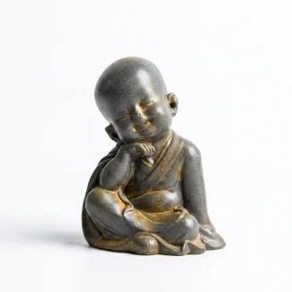 Home 13 - Buddha Bodhis Zen Monk Statue - Iron Resin Buddha for Mindful Serenity