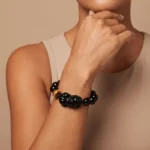 Obsidian Pixiu Heart Sutra Bracelet for Protection & Wealth 1 - Buddha Bodhis black-obsidian-pixiu-heart-sutra-bracelet-women_