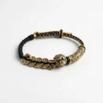 Five Emperors Coin Pixiu Bracelet Copper Hand-Woven Bracelet – Attract Wealth & Ward Off Evil Spirits - Buddha Bodhis gold-pixiu-black-braided-bracelet