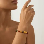 Red Agate Five-Way Wealth Pixiu Bracelet – Prosperity, Protection & Vitality 1 - Buddha Bodhis luxury-red-agate-pixiu-beaded-bracelet-fashion-model