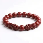 Purple Gold Sand Cinnabar Pixiu Bracelet for Wealth Attraction & Spiritual Protection - Buddha Bodhis red-cinnabar-pixiu-beaded-bracelet