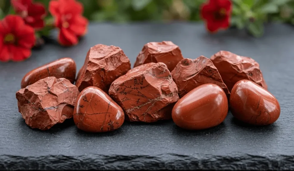 How to Identify Real Red Jasper: A Practical Guide to Spotting Dyed Stones - Buddha Bodhis Real vs Fake Red Jasper How to Spot Dyed Stones-1