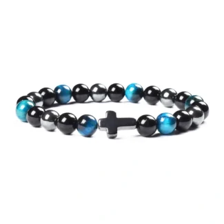 Tiger Eye Triple Protection Cross Bracelet – Courage, Grounding & Strength (3)