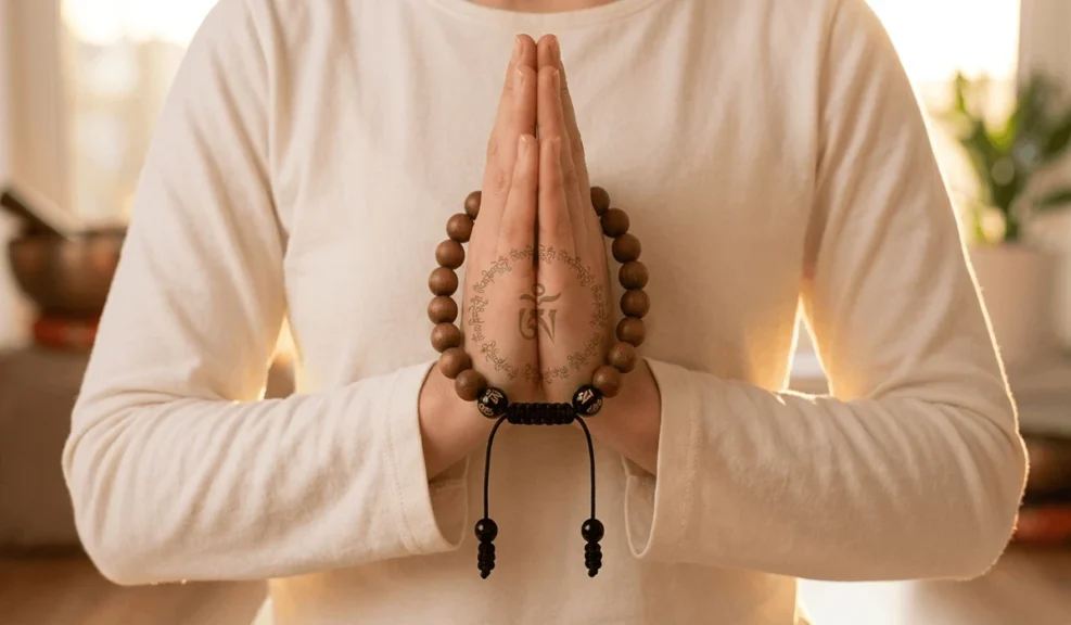 Which Hand to Wear an Om Mani Padme Hum Bracelet: Rules and Etiquette 3 - Buddha Bodhis Which Hand to Wear an Om Mani Padme Hum Bracelet: Rules and Etiquette 2 - Buddha Bodhis
